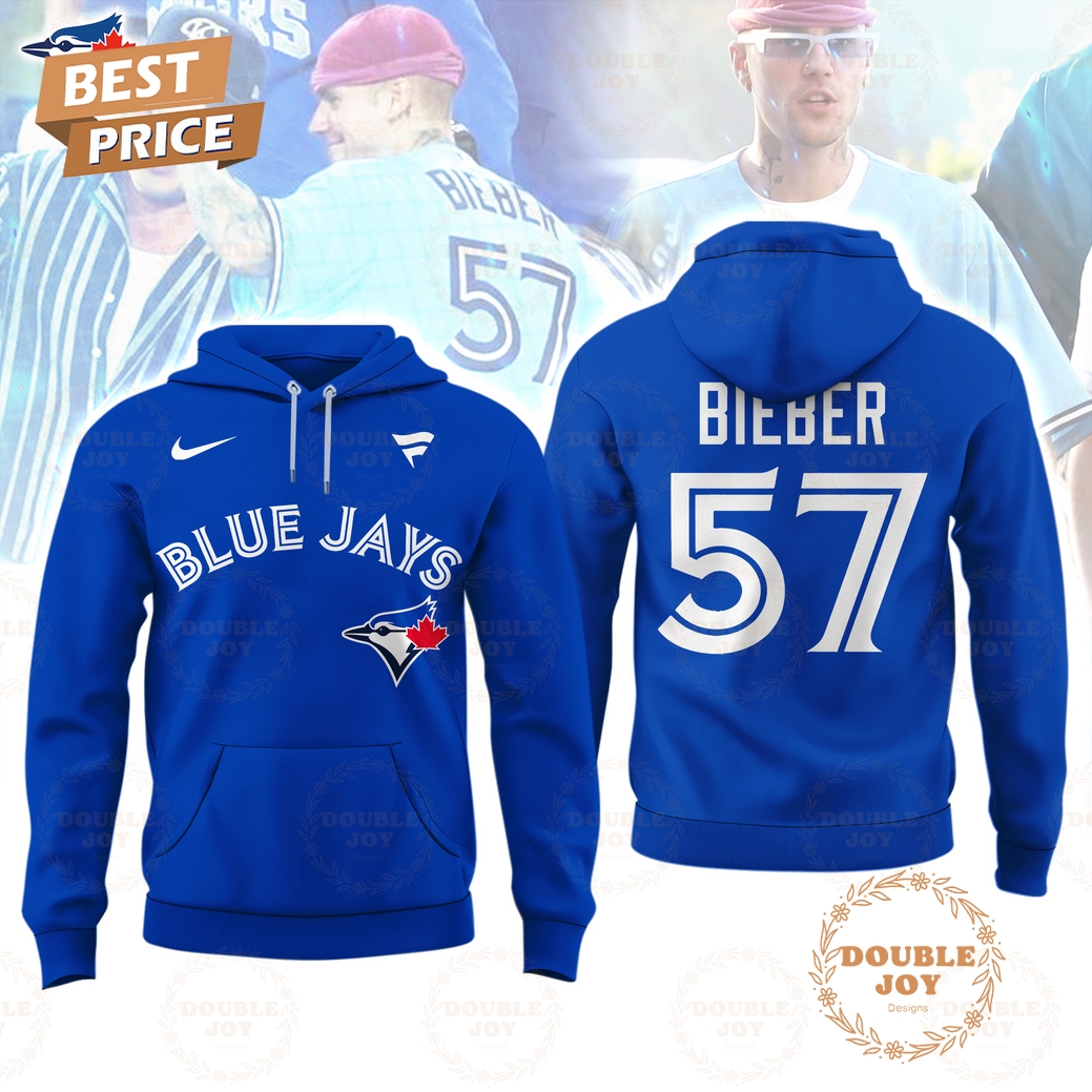 Toronto Blue Jays x Justin Bieber Number 57 Limited Edition Hoodie Toronto Blue Jays x Justin Bieber Number 57 Limited Edition Hoodie