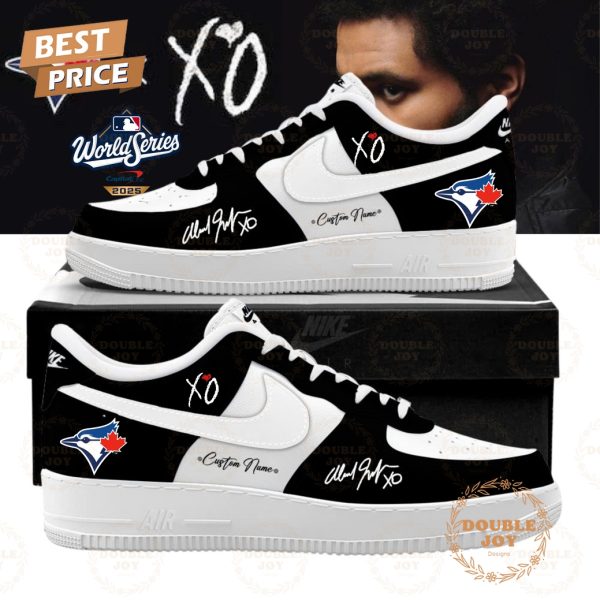 Toronto Blue Jays x The Weeknd World Series Custom Name 2025 Air Force 1 Sneakers Toronto Blue Jays x The Weeknd World Series Custom Name 2025 Air Force 1 Sneakers
