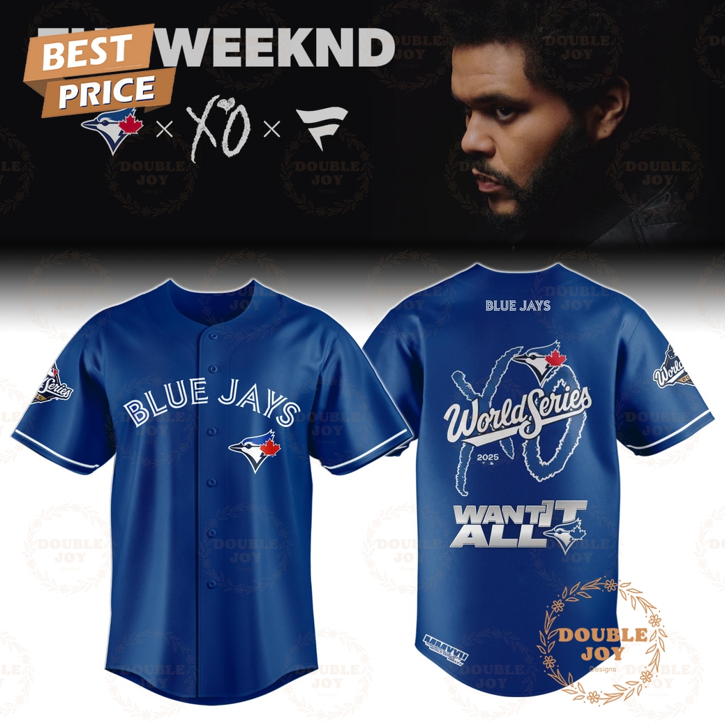 Toronto Blue Jays x The Weeknd XO x Fanatics World Series 2025 Baseball Jersey Toronto Blue Jays x The Weeknd XO x Fanatics World Series 2025 Baseball Jersey