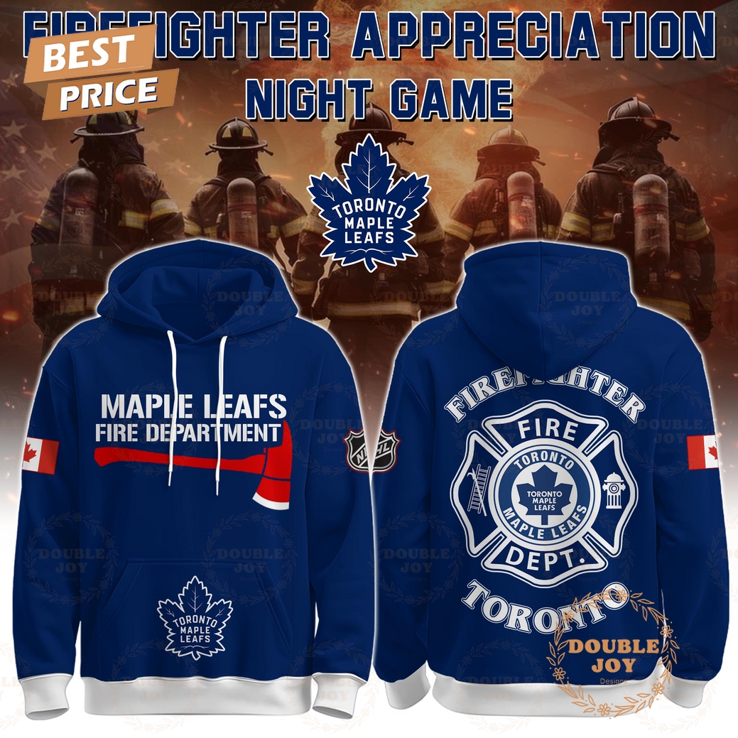 Toronto Maple Leafs x Firefighter Appreciation Night Game 2025 Hoodie Toronto Maple Leafs x Firefighter Appreciation Night Game 2025 Hoodie