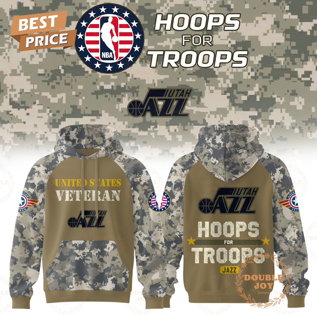Utah Jazz NBA x Hoops For Troops 2025 Hoodie Utah Jazz NBA x Hoops For Troops 2025 Hoodie