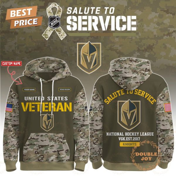Vegas Golden Knights x NHL Salute To Service Custom Name 2025 Hoodie Vegas Golden Knights x NHL Salute To Service Custom Name 2025 Hoodie
