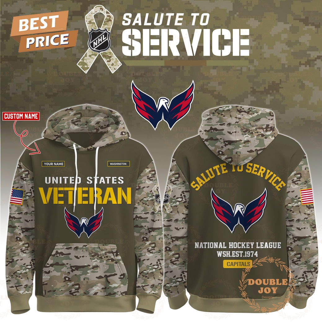Washington Capitals x NHL Salute To Service Custom Name 2025 Hoodie Washington Capitals x NHL Salute To Service Custom Name 2025 Hoodie