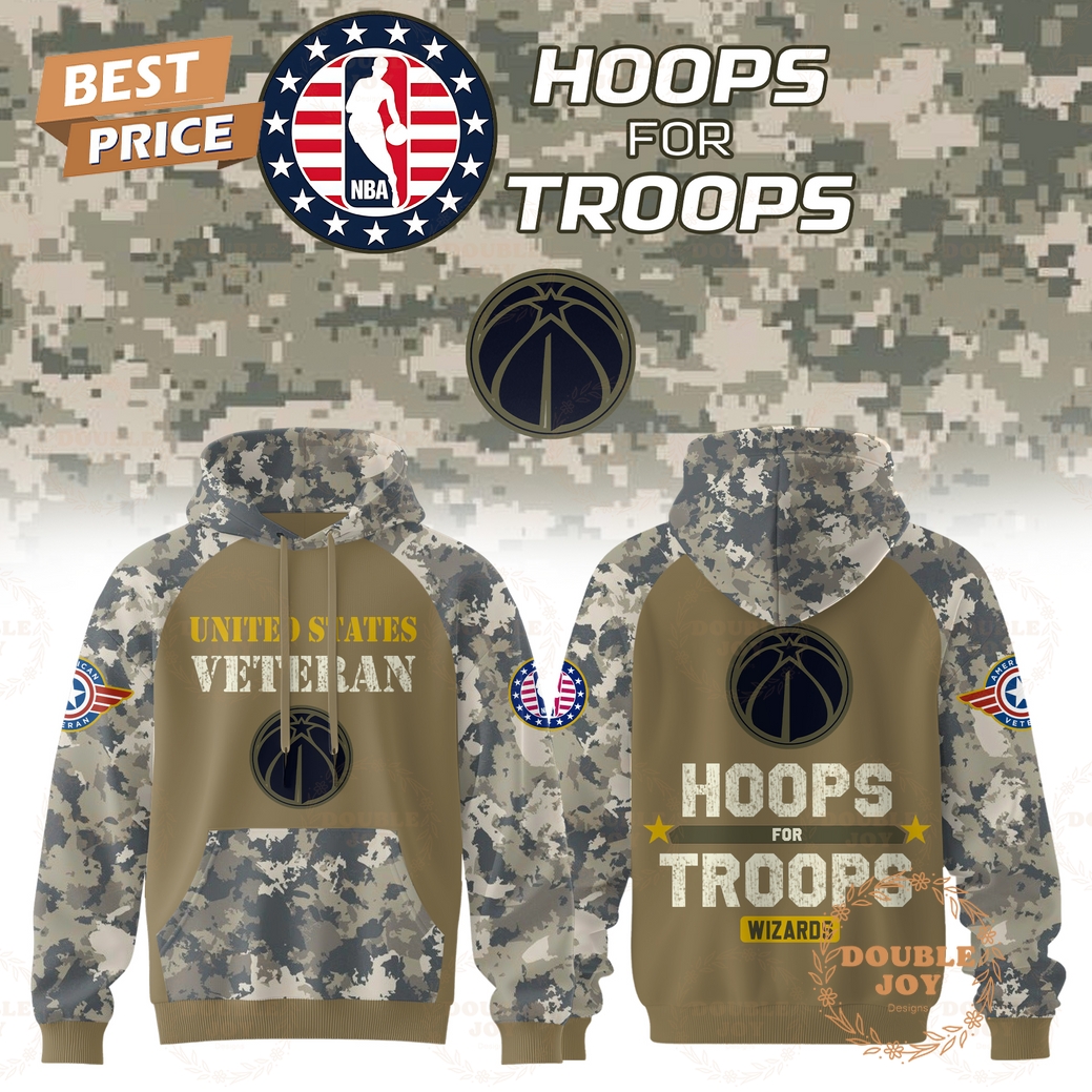 Washington Wizards NBA x Hoops For Troops 2025 Hoodie Washington Wizards NBA x Hoops For Troops 2025 Hoodie