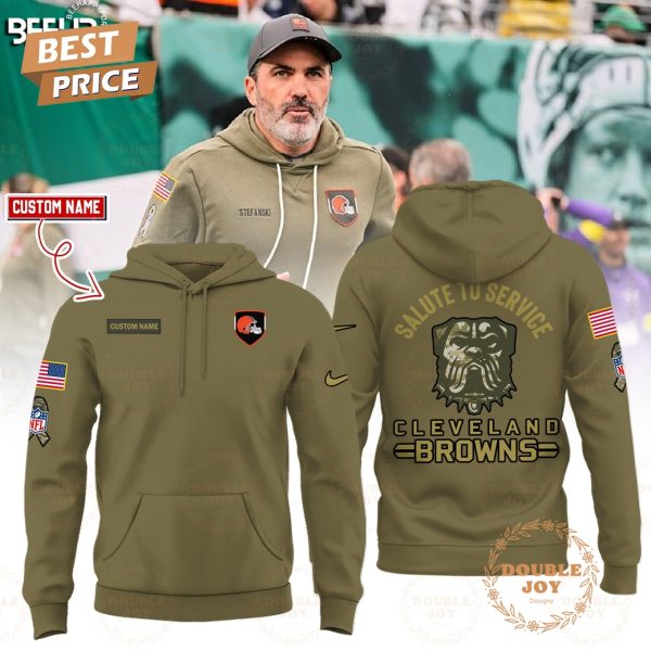 Cleveland Browns x Salute To Service 2025 Custom Name Hoodie