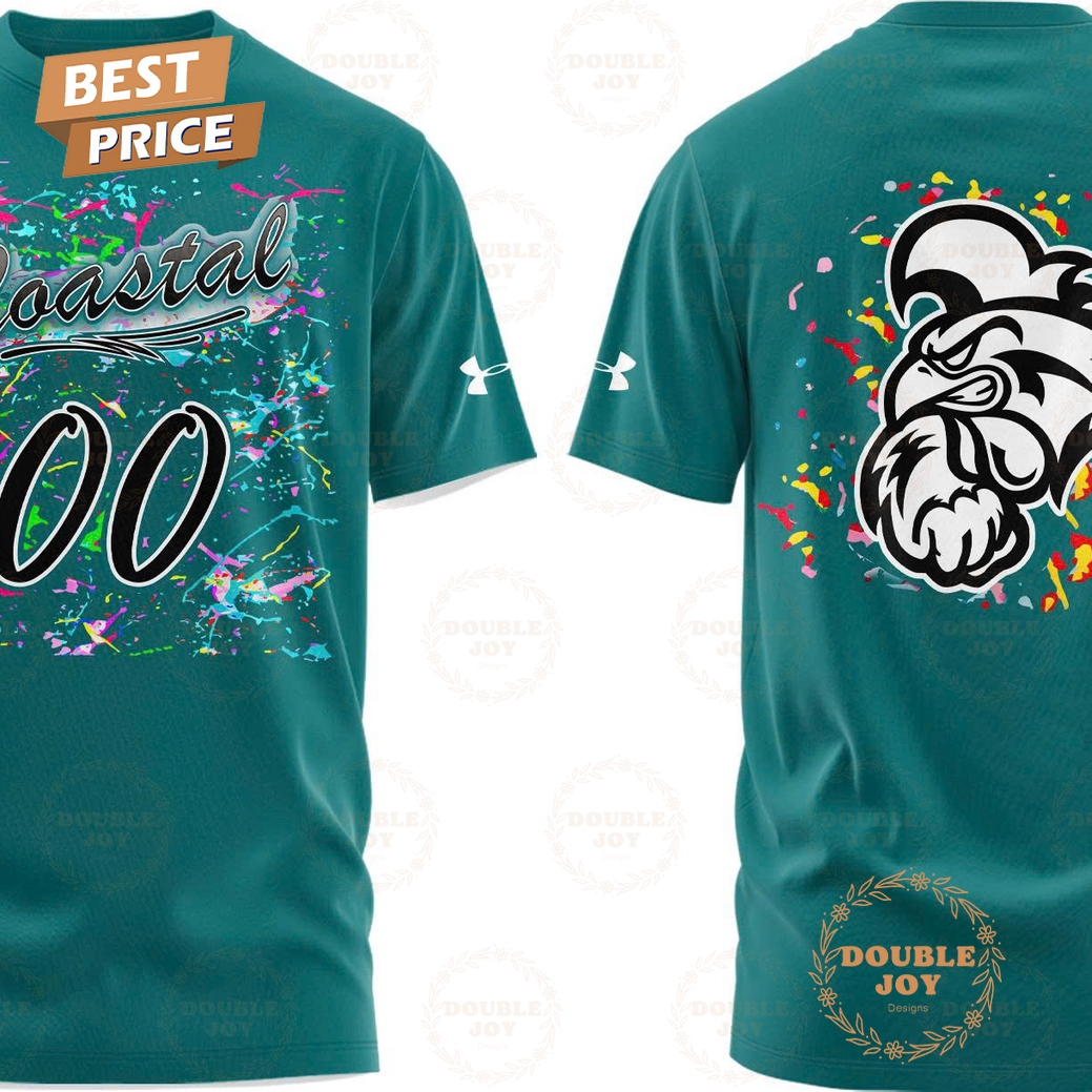 Coastal Carolina Chanticleers Airbrush Design Custom Number 2025 Hoodie Coastal Carolina Chanticleers Airbrush Design Custom Number 2025 Hoodie