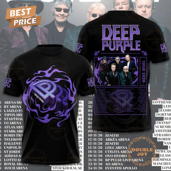 Deep Purple Tour 2026 Black T-Shirt, Hoodie