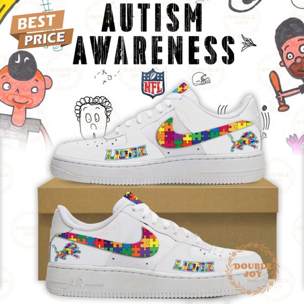 Detroit Lions x Autism Awareness 2025 Air Force 1 Sneakers