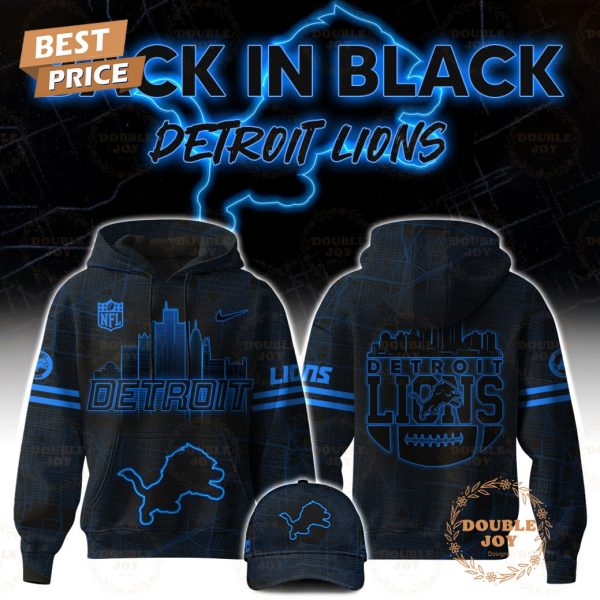 Detroit Lions x Back to Black 2025 V2 Hoodie
