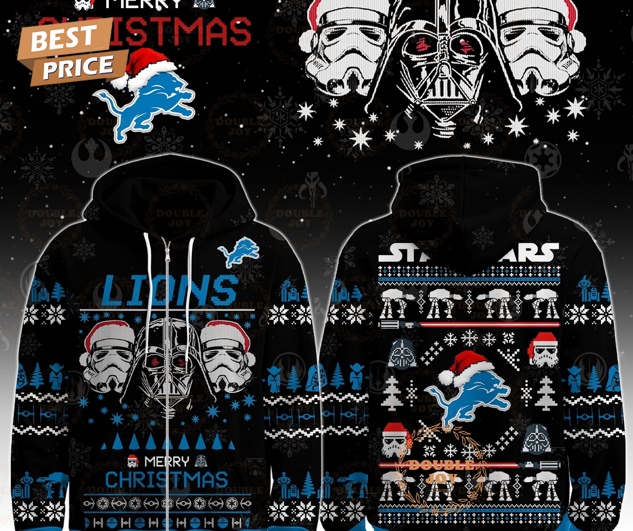 Detroit Lions x Star Wars Merry Christmas 2025 Hoodie Detroit Lions x Star Wars Merry Christmas 2025 Hoodie
