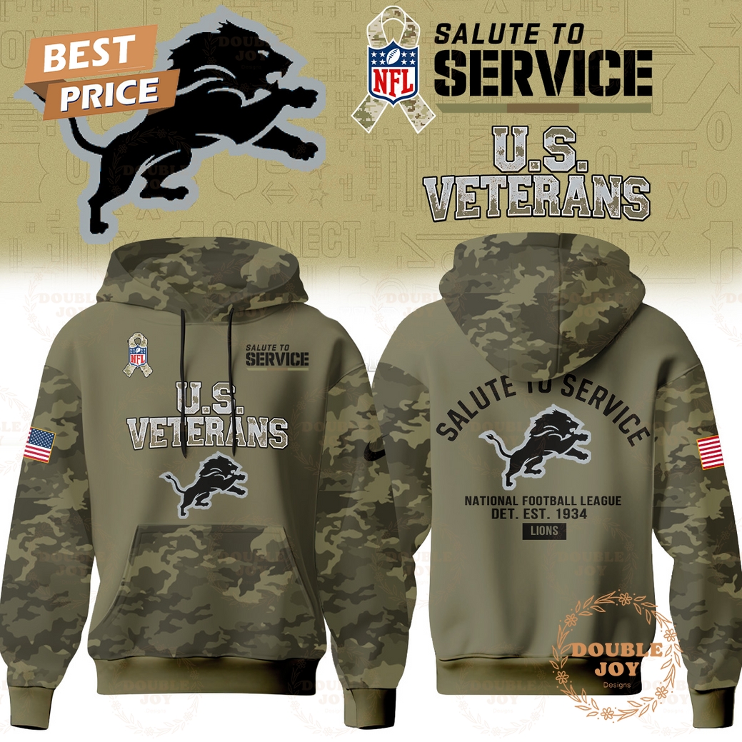 Detroit Lions x U.S. VETERANS 2025 Hoodie Detroit Lions x U.S. VETERANS 2025 Hoodie