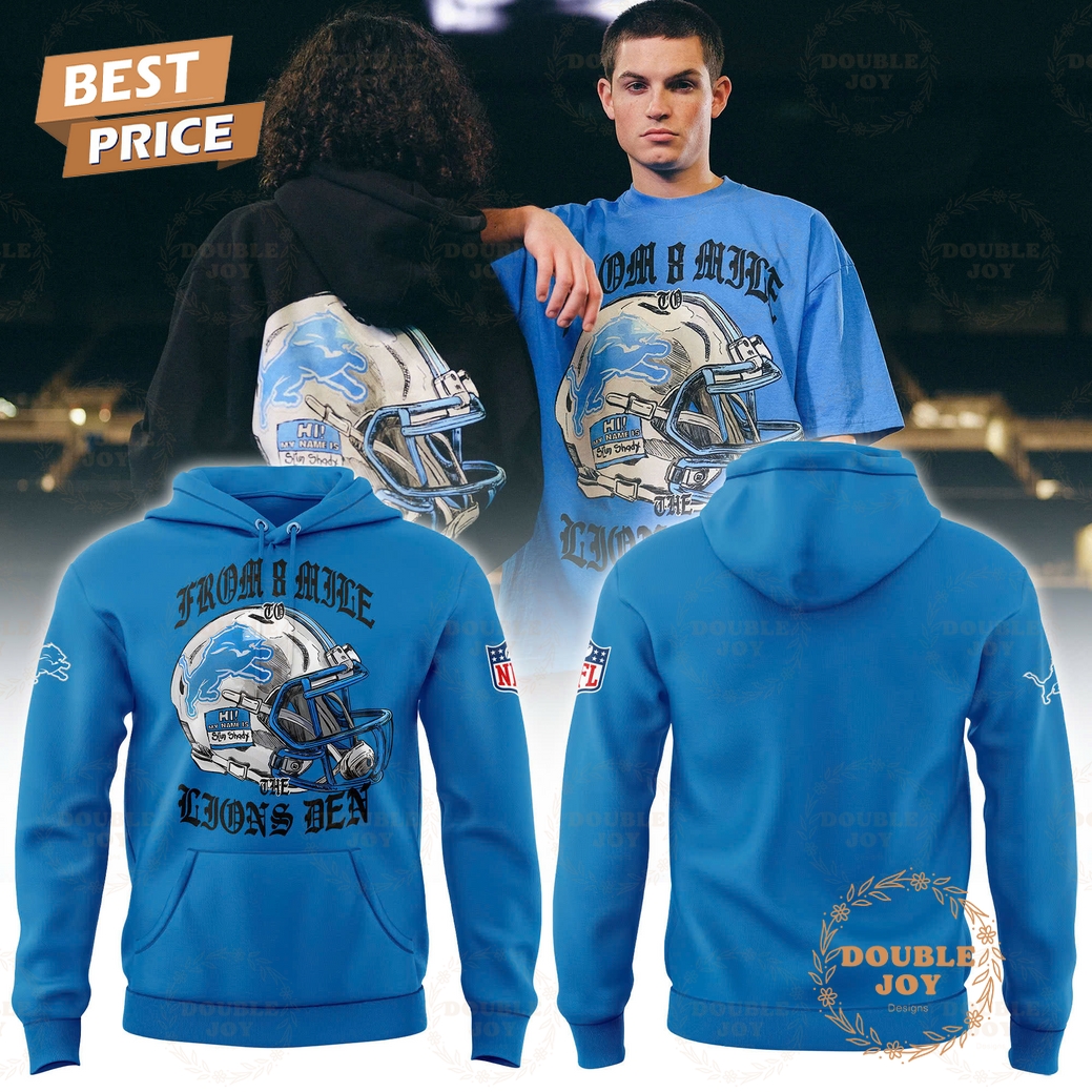 Eminem x Detroit Lions HELMET 2025 Hoodie