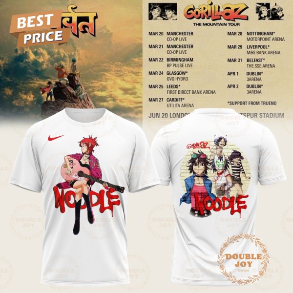 Gorillaz x NOODLE  Tour The Mountain 2026 T-Shirt, Hoodie