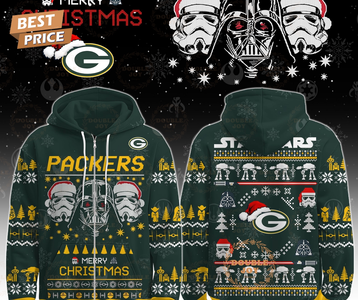 Green Bay Packers x Star Wars Merry Christmas 2025 Hoodie Green Bay Packers x Star Wars Merry Christmas 2025 Hoodie