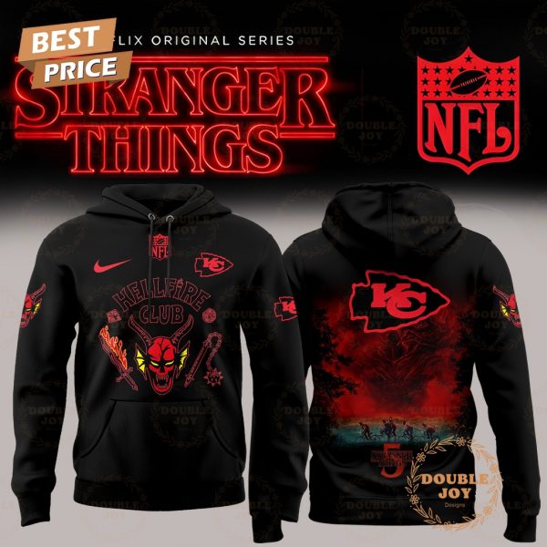 Hell Fire Club Stranger Things 5 x Kansas City Chiefs 2025 Hoodie