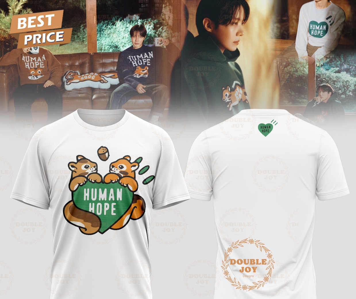 Human Hope 2025 White 2D T-Shirt Human Hope 2025 White 2D T-Shirt