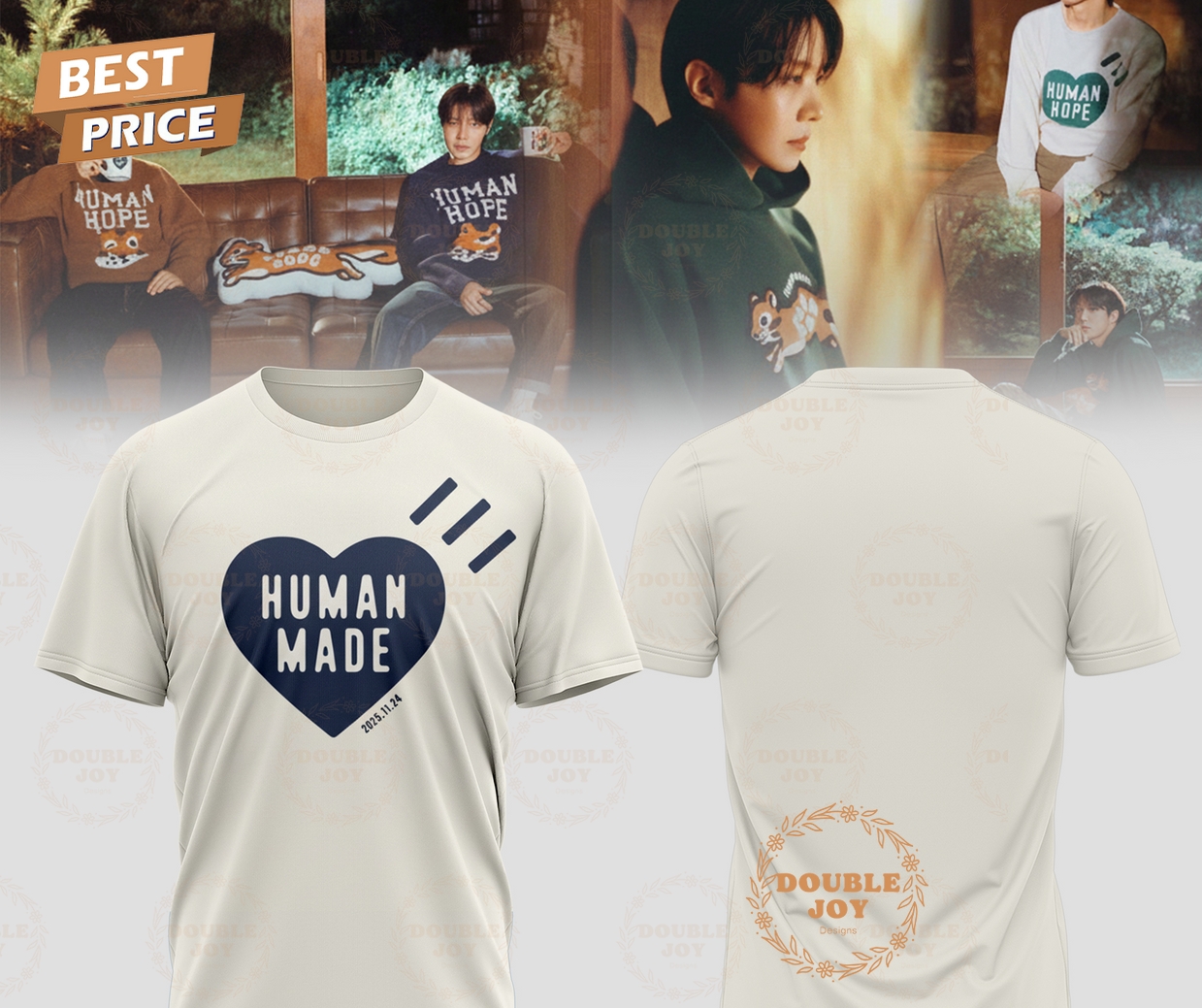 Human Made 2025 White 2D T-Shirt Human Made 2025 White 2D T-Shirt