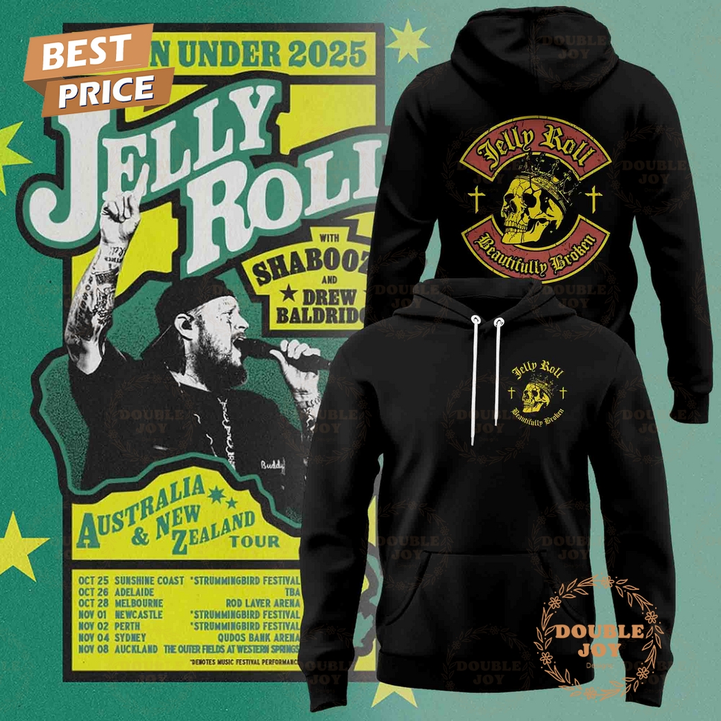 Jelly Roll x Tour Down Under Beautifully Broken 2025 Hoodie Jelly Roll x Tour Down Under Beautifully Broken 2025 Hoodie