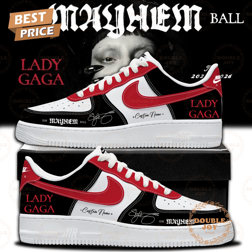 Lady Gaga x Tour 2025 The MAYHEM Ball Custom Name Air Force 1 Sneakers Lady Gaga x Tour 2025 The MAYHEM Ball Custom Name Air Force 1 Sneakers
