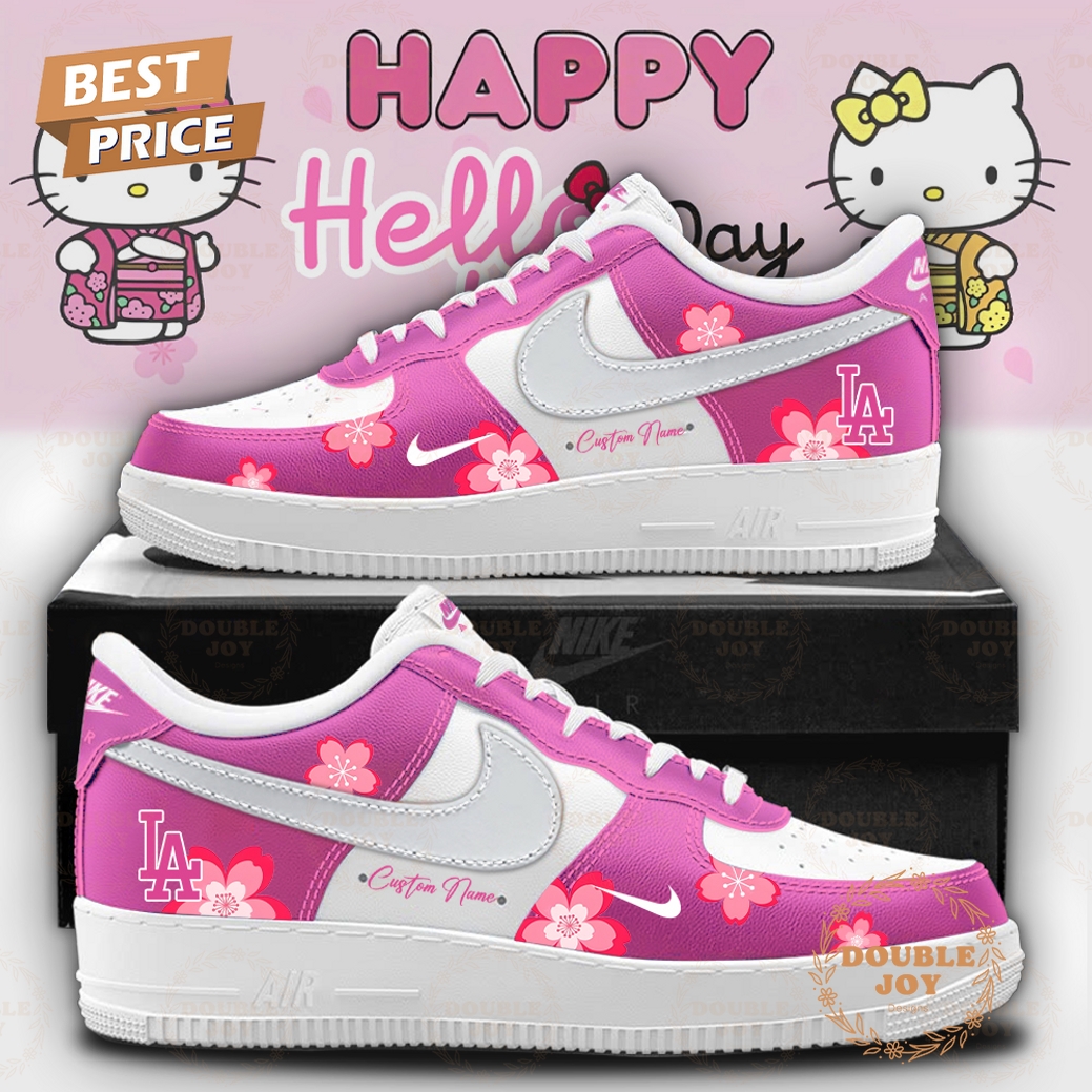 Los Angeles Dodgers x Happy Hellokitty Day Custom Name 2025 Air Force 1 Sneakers Los Angeles Dodgers x Happy Hellokitty Day Custom Name 2025 Air Force 1 Sneakers