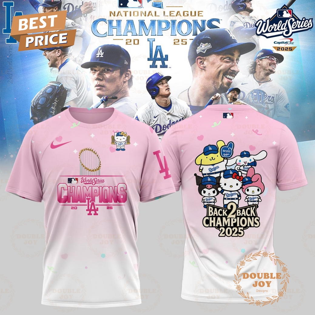 Los Angeles Dodgers x Hellokitty World Series Champions 2025 BACK to BACK T-Shirt, Hoodie Los Angeles Dodgers x Hellokitty World Series Champions 2025 BACK to BACK T-Shirt, Hoodie