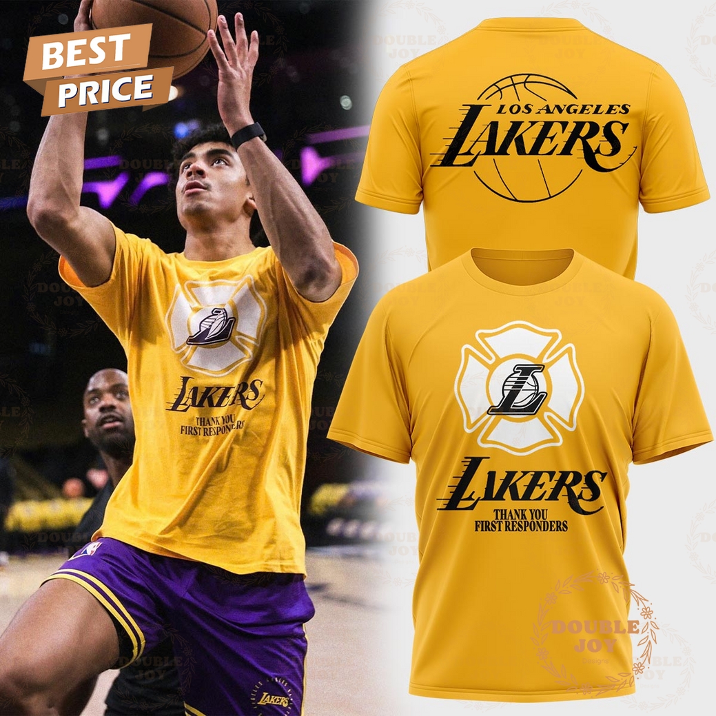 Los Angeles Lakers Thank You First Responders Yellow T-Shirt, Hoodie Los Angeles Lakers Thank You First Responders Yellow T-Shirt, Hoodie