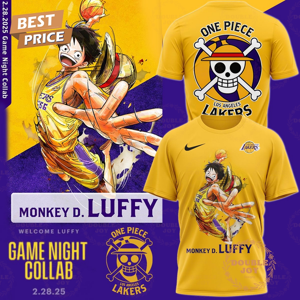 Luffy One Piece x Los Angeles Lakers Game Night T-Shirt, Hoodie Luffy One Piece x Los Angeles Lakers Game Night T-Shirt, Hoodie