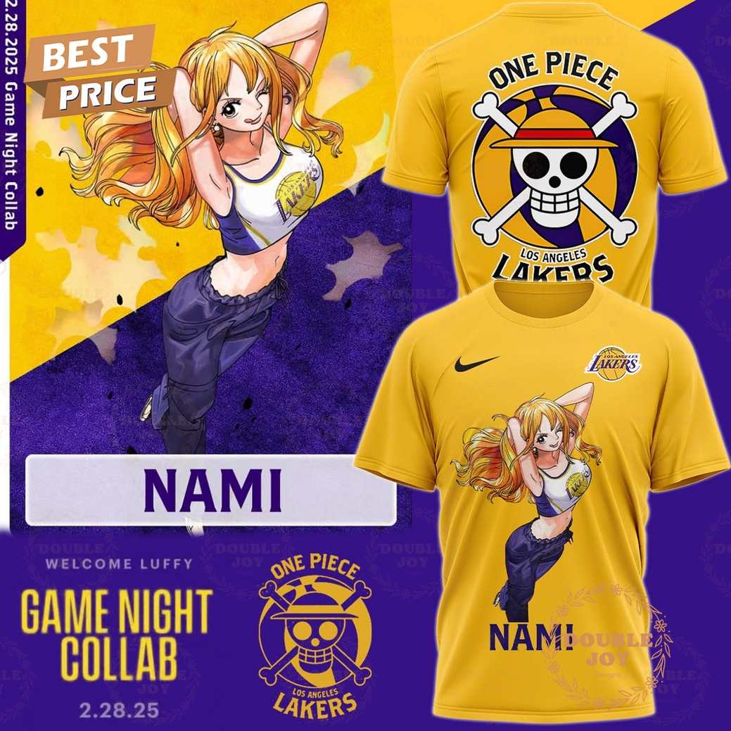 Nami One Piece x Los Angeles Lakers Game Night T-Shirt, Hoodie Nami One Piece x Los Angeles Lakers Game Night T-Shirt, Hoodie
