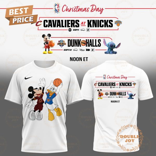 NBA vs Disney x Dunk the Halls Cavaliers and Knicks 2025 V2 T-Shirt, Hoodie