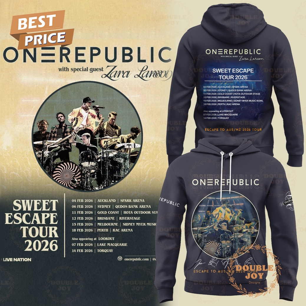 OneRepublic x Tour 2026 Sweet Escape Hoodie OneRepublic x Tour 2026 Sweet Escape Hoodie