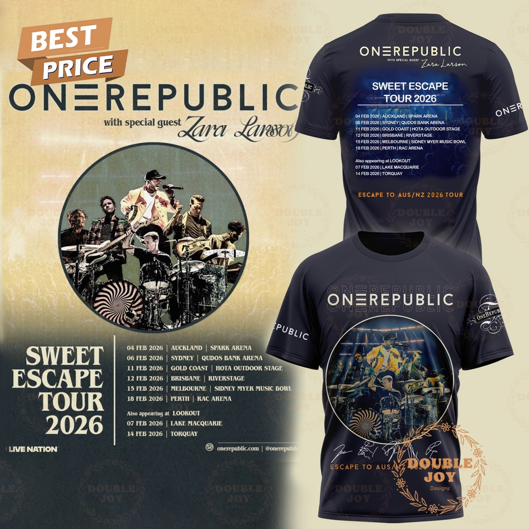 OneRepublic x Tour 2026 Sweet Escape Hoodie OneRepublic x Tour 2026 Sweet Escape Hoodie