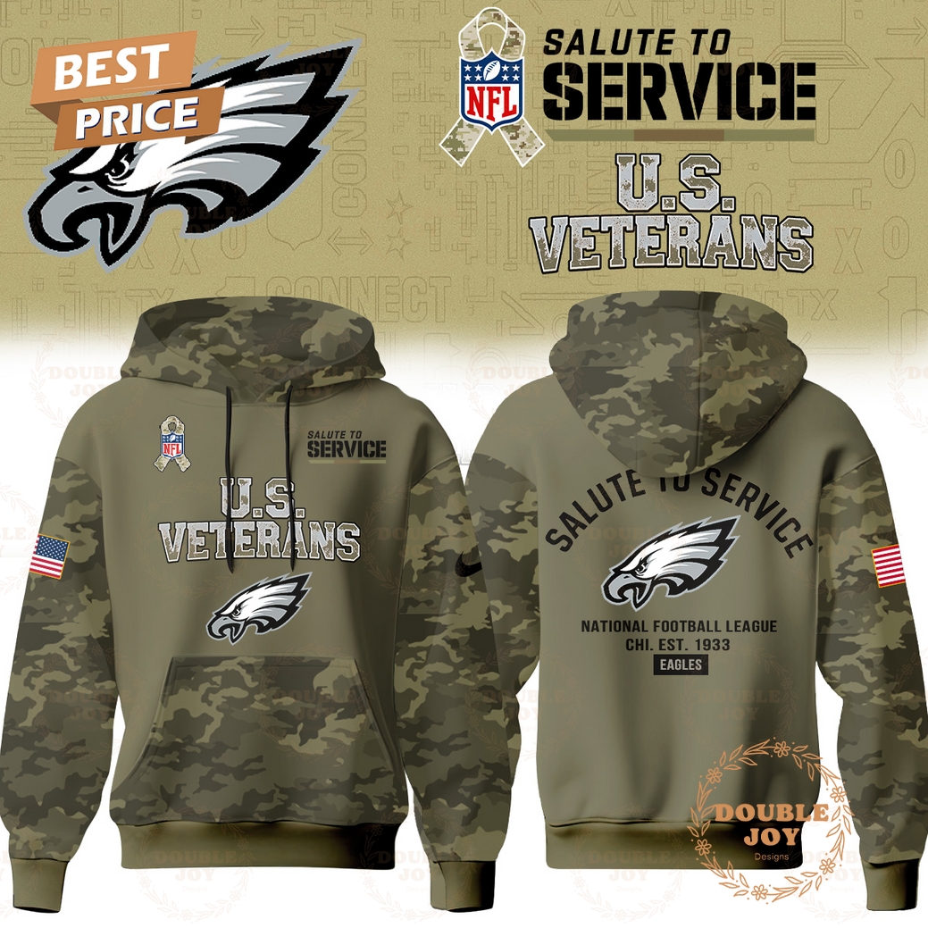 Philadelphia Eagles x U.S. VETERANS 2025 Hoodie Philadelphia Eagles x U.S. VETERANS 2025 Hoodie