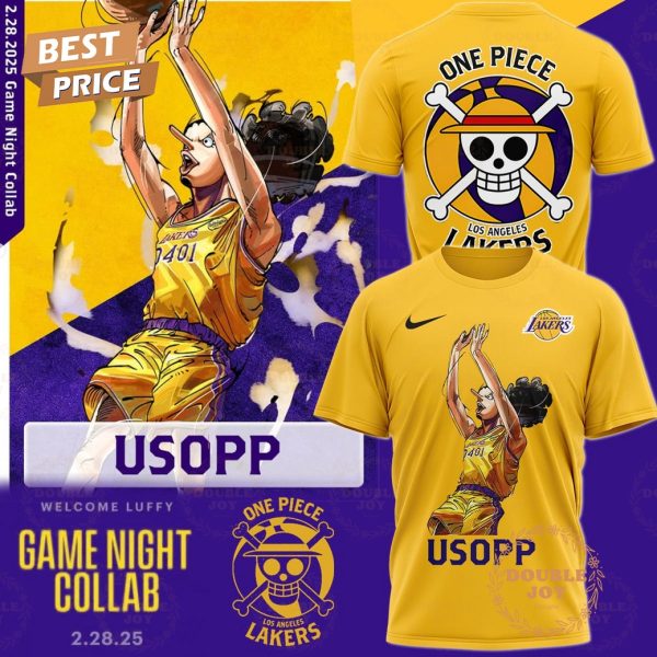 Usopp One Piece x Los Angeles Lakers Game Night T-Shirt, Hoodie