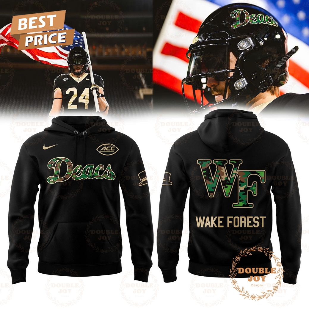 Wake Forest Demon Deacons 2025 Military Hoodie Wake Forest Demon Deacons 2025 Military Hoodie