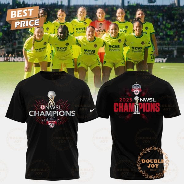 Washington Spirit 2025 NWSL Champions Black T-Shirt, Hoodie