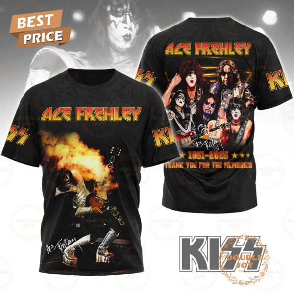 Ace Frehley x Kiss 1951-2025 Thank You For The Memories T-Shirt, Hoodie