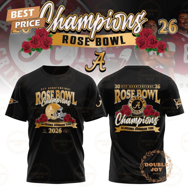Alabama Crimson Tide Rose Bowl Champions 2026 Gold Design T-Shirt, Hoodie