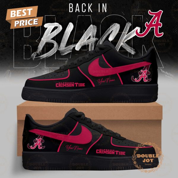 Alabama Crimson Tide x Back In Black Custom Name 2025 Air Force 1 Sneakers