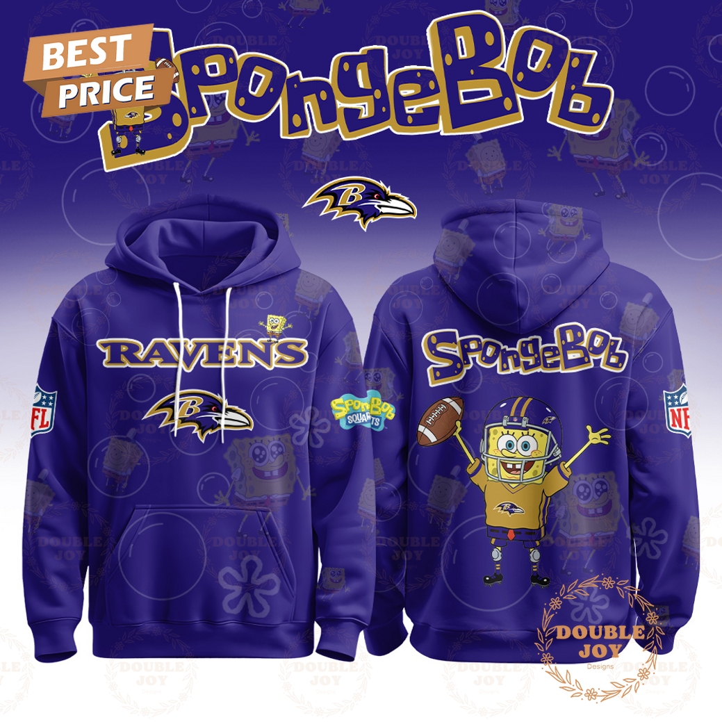 Baltimore Ravens x SpongeBob Limited Design 2025 Hoodie Baltimore Ravens x SpongeBob Limited Design 2025 Hoodie