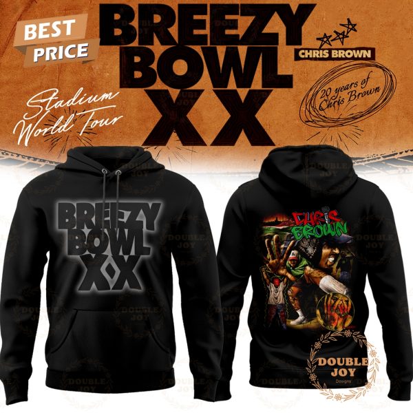 Chris Brown x Breezy Bowl XX World Tour Black Hoodie