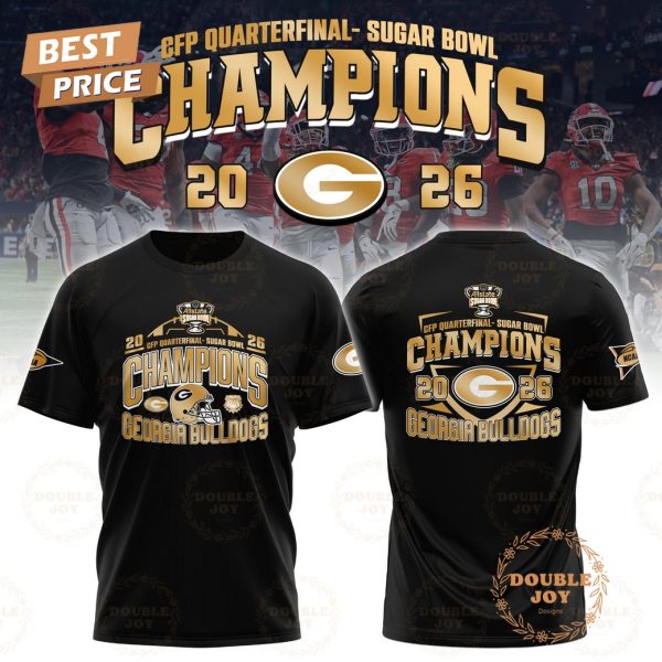 Georgia Bulldogs Sugar Bowl Champions 2025 Gold Design T-Shirt, Hoodie