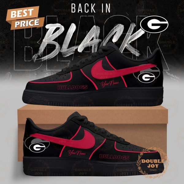 Georgia Bulldogs x Back In Black Custom Name 2025 Air Force 1 Sneakers