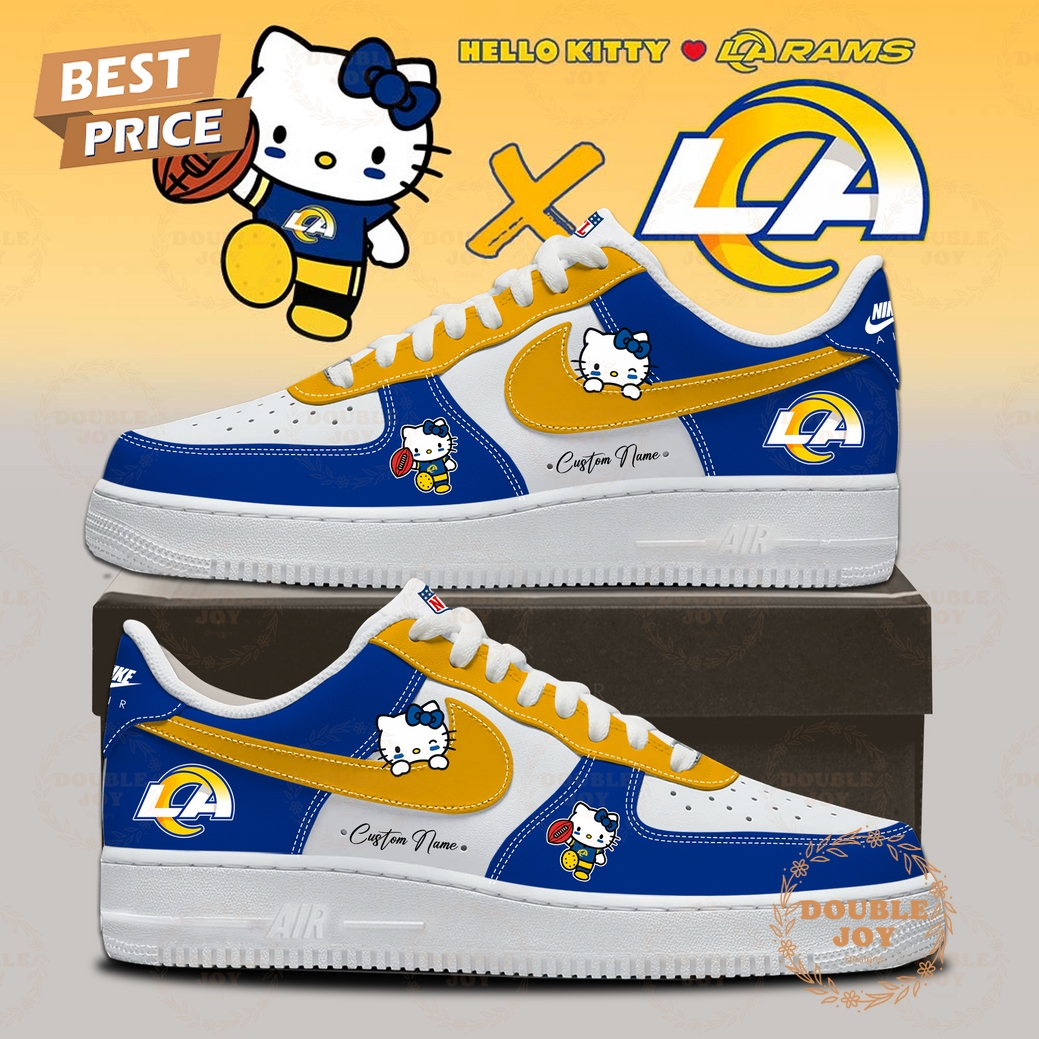 Los Angeles Rams x Hello Kitty 2025 Custom Name Navy Air Force 1 Sneakers Los Angeles Rams x Hello Kitty 2025 Custom Name Navy Air Force 1 Sneakers