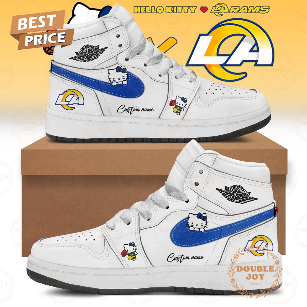 Los Angeles Rams x Hello Kitty Classic Edition 2025 Custom Name Air Jordan 1 Hightop Shoes Los Angeles Rams x Hello Kitty Classic Edition 2025 Custom Name Air Jordan 1 Hightop Shoes