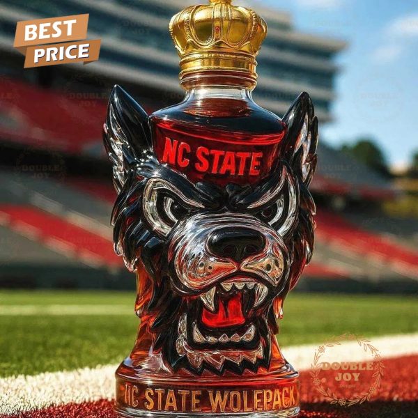 NC State Wolfpack Whiskey Bottle