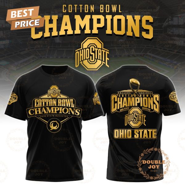 Ohio State Buckeyes Cotton Bowl Champions 2025 Gold Design T-Shirt, Hoodie
