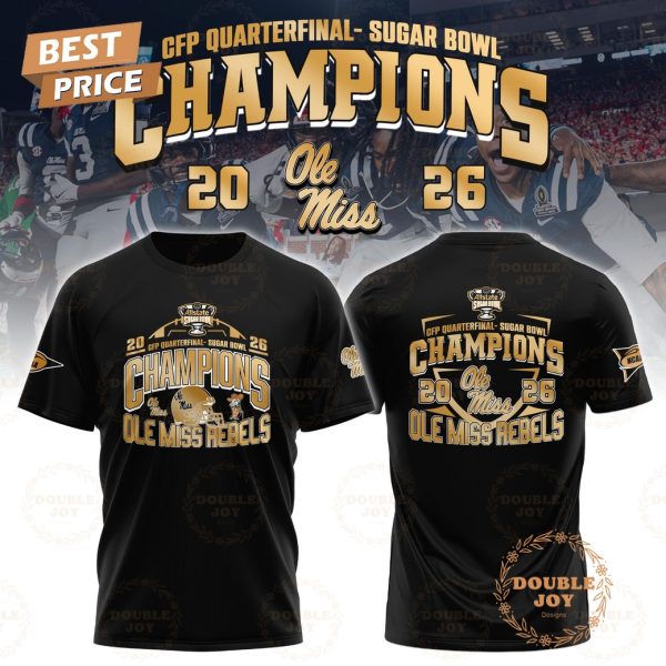 Ole Miss Rebels Sugar Bowl Champions 2025 Gold Design T-Shirt, Hoodie