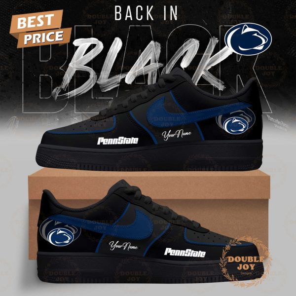 Penn State Nittany Lions x Back In Black Custom Name 2025 Air Force 1 Sneakers