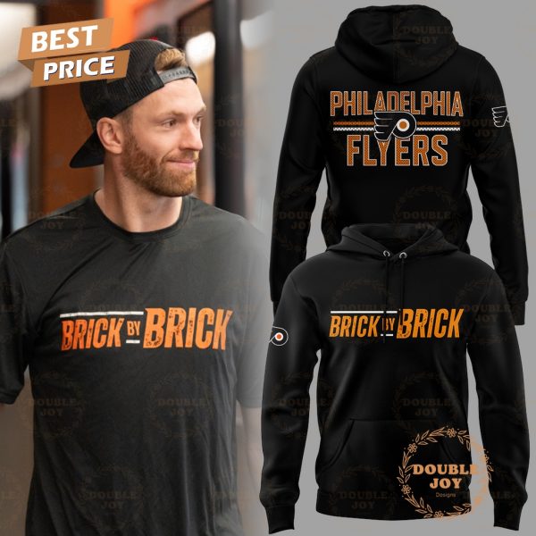 Philadelphia Flyers Brick By Brick Black Hoodie