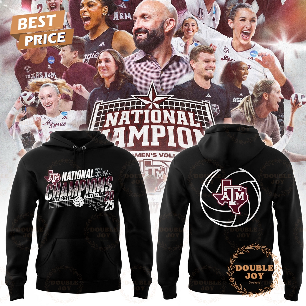 Texas A&M Aggies 2025 National Champions Hoodie - Black Texas A&M Aggies 2025 National Champions Hoodie - Black